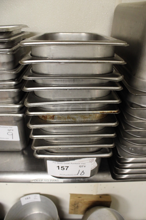 10 Stainless Steel 1/3 Size Drop In Bins. 1/3x4. 10 Times Your Bid! (kitchen) - Image 1 of 3