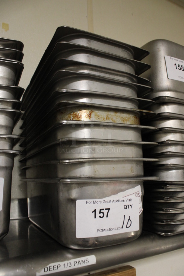 10 Stainless Steel 1/3 Size Drop In Bins. 1/3x4. 10 Times Your Bid! (kitchen) - Image 3 of 3
