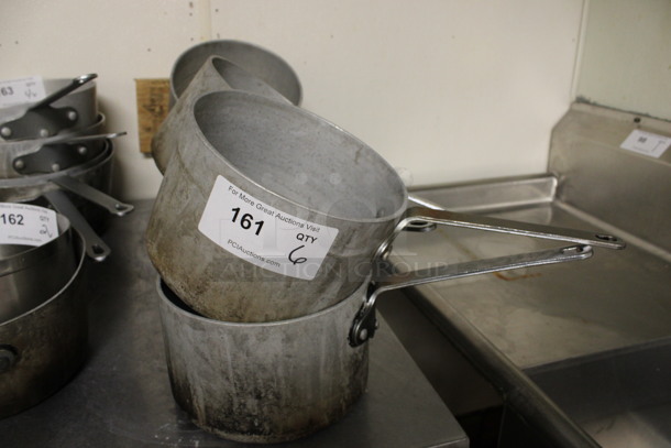 6 Metal Sauce Pots. 16x8x5.5. 6 Times Your Bid! (kitchen) - Image 1 of 3