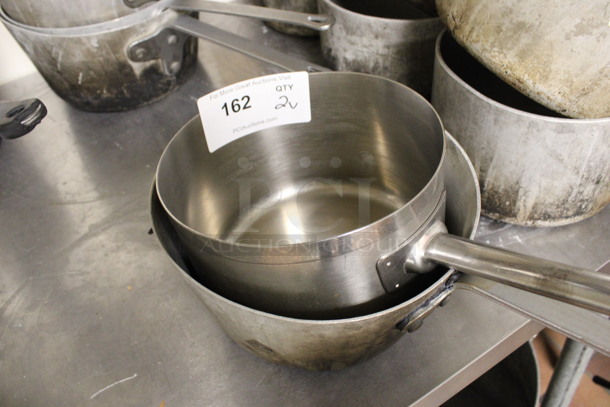 2 Various Metal Sauce Pots. 17x9x5, 16x8x5.5. 2 Times Your Bid! (kitchen) - Image 2 of 3