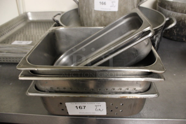 6 Various Stainless Steel Drop In Bins. Includes 1/2x4. 6 Times Your Bid! (kitchen)
