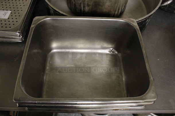 6 Various Stainless Steel Drop In Bins. Includes 1/2x4. 6 Times Your Bid! (kitchen) - Image 4 of 4
