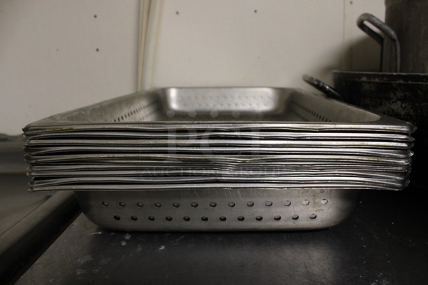 9 Stainless Steel Full Size Perforated Drop In Bins. 1/1x2. 9 Times Your Bid! (kitchen) - Image 3 of 3