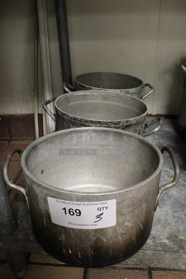 3 Various Metal Stock Pots. Includes 12x10x7. 3 Times Your Bid! (kitchen)