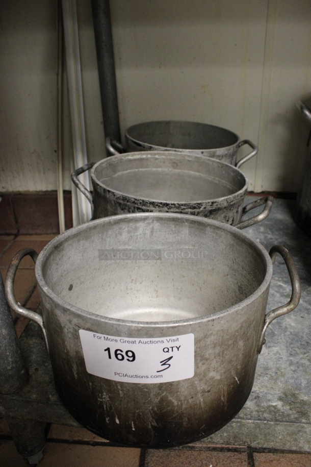 3 Various Metal Stock Pots. Includes 12x10x7. 3 Times Your Bid! (kitchen) - Image 1 of 3