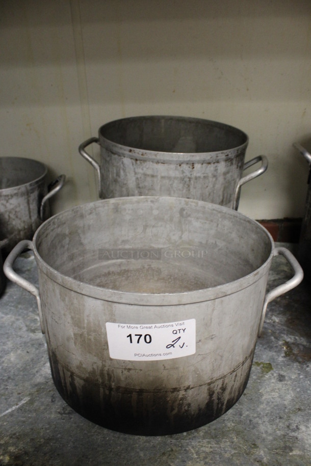 2 Various Metal Stock Pots. 16x13x9, 15x12x12.5. 2 Times Your Bid! (kitchen) - Image 1 of 3