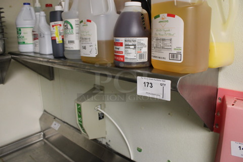 Stainless Steel Commercial Wall Mount Shelf. BUYER MUST REMOVE. 48x12x12. (kitchen)