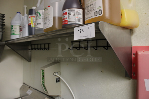 Stainless Steel Commercial Wall Mount Shelf. BUYER MUST REMOVE. 48x12x12. (kitchen) - Image 3 of 3