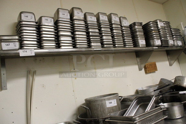 Stainless Steel Commercial Wall Mount Shelf. BUYER MUST REMOVE. 96x12x12. (kitchen) - Image 2 of 4