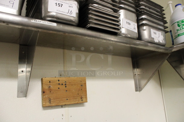 Stainless Steel Commercial Wall Mount Shelf. BUYER MUST REMOVE. 96x12x12. (kitchen) - Image 3 of 4