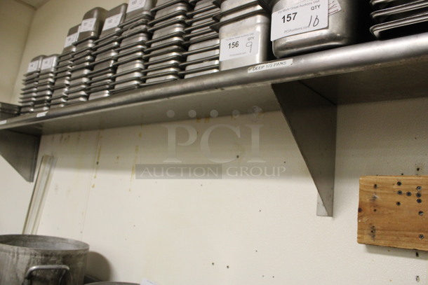 Stainless Steel Commercial Wall Mount Shelf. BUYER MUST REMOVE. 96x12x12. (kitchen) - Image 4 of 4