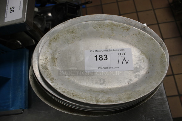 17 Various Metal Oval Plates. Includes 11.5x8x1. 17 Times Your Bid! (kitchen) - Image 3 of 3