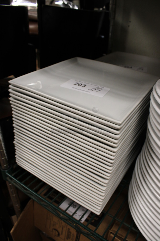 27 White Ceramic Square Plates. 10.5x10.5x1. 27 Times Your Bid! (kitchen) - Image 3 of 4