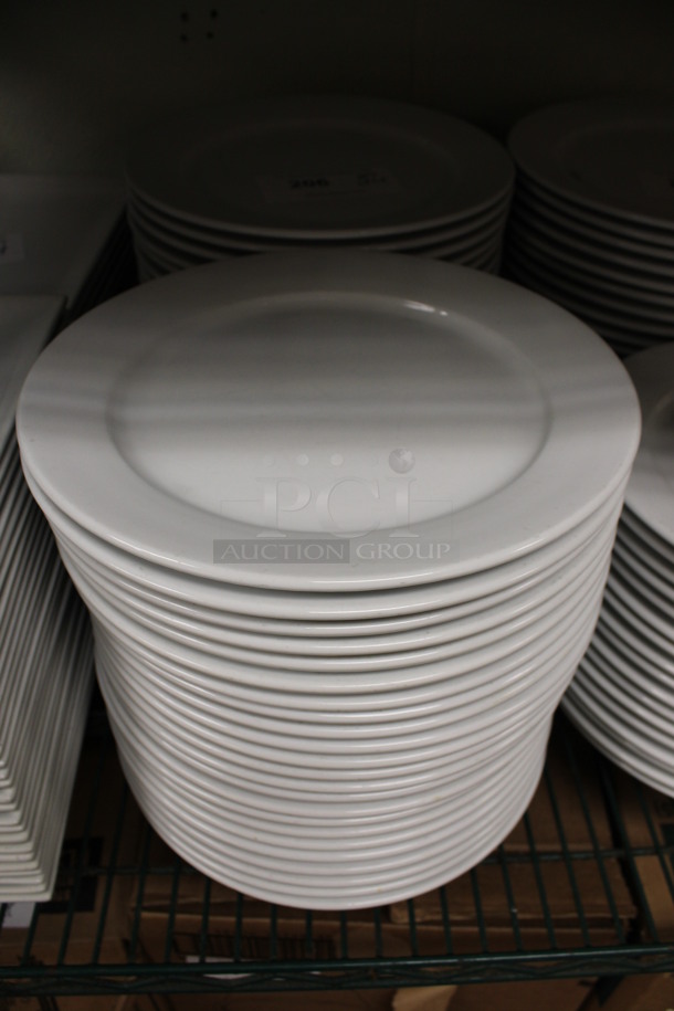 24 White Ceramic Plates. 11.5x11.5x1. 24 Times Your Bid! (kitchen)