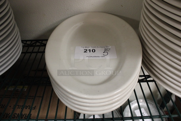 5 White Ceramic Oval Plates. 13.5x9x1.5. 5 Times Your Bid! (kitchen)