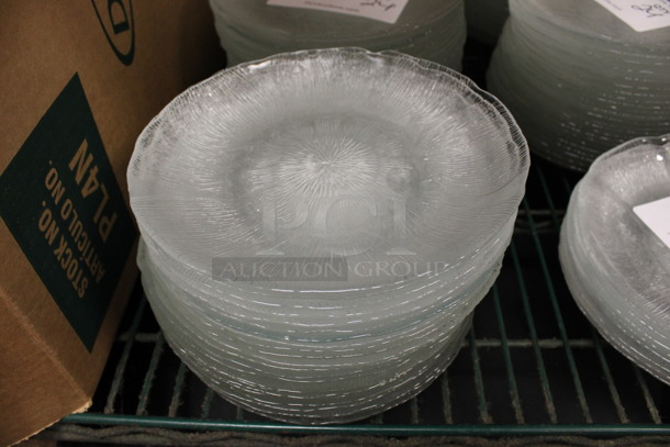 24 Glass Salad Plates. 7.5x7.5x1. 24 Times Your Bid! (kitchen)