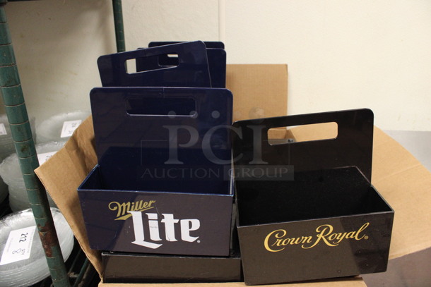 16 Poly Countertop Holders; Miller Lite and Crown Royal. 8.5x6x9. 16 Times Your Bid! (kitchen)