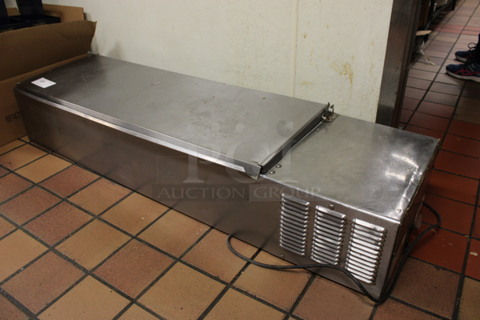 Stainless Steel Commercial Countertop Refrigerated Rail. 57x18x11. (kitchen)