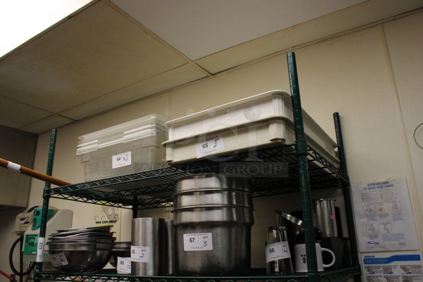 Green Finish 5 Tier Shelving Unit. Does Not Come w/ Contents. BUYER MUST DISMANTLE. PCI CANNOT DISMANTLE FOR SHIPPING. PLEASE CONSIDER FREIGHT CHARGES. 48x24x87. (kitchen) - Image 2 of 3