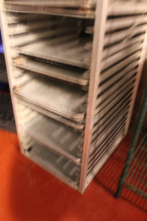 Metal Commercial Pan Rack w/ 11 Full Size Baking Pans. 20.5x26x64.5. (kitchen) - Image 3 of 4