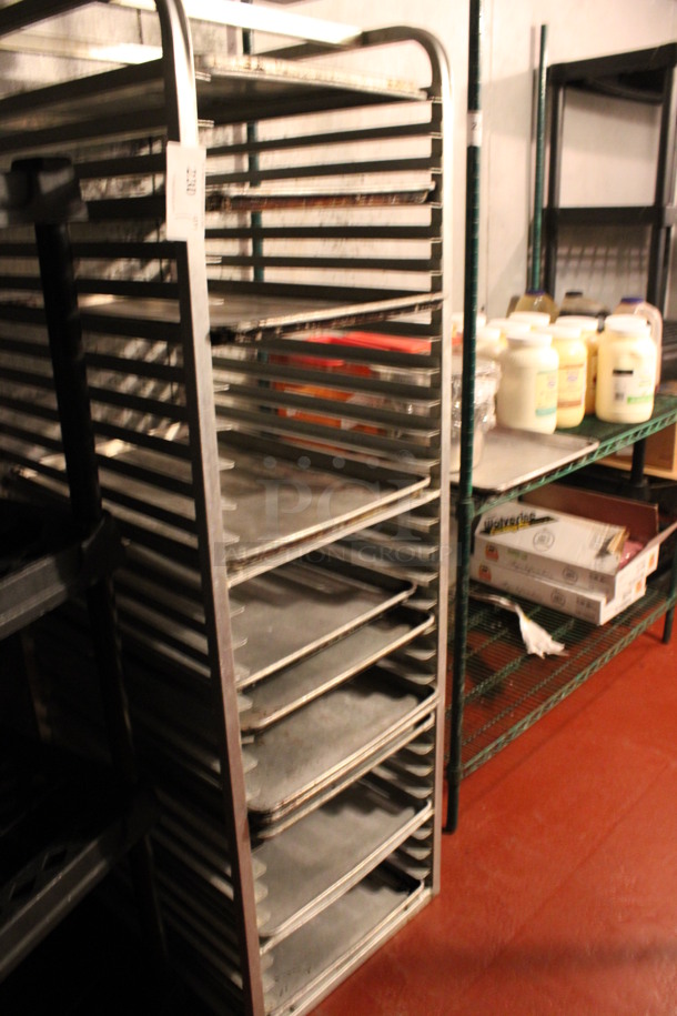 Metal Commercial Pan Rack w/ 11 Full Size Baking Pans. 20.5x26x64.5. (kitchen) - Image 4 of 4