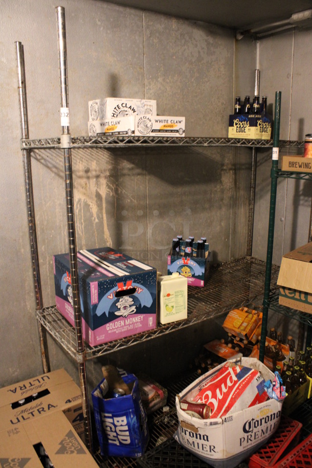 Chrome Finish 3 Tier Metro Style Shelving Unit. Does Not Include Contents. BUYER MUST DISMANTLE. PCI CANNOT DISMANTLE FOR SHIPPING. PLEASE CONSIDER FREIGHT CHARGES. 54x18x74.5 (kitchen) - Image 2 of 4