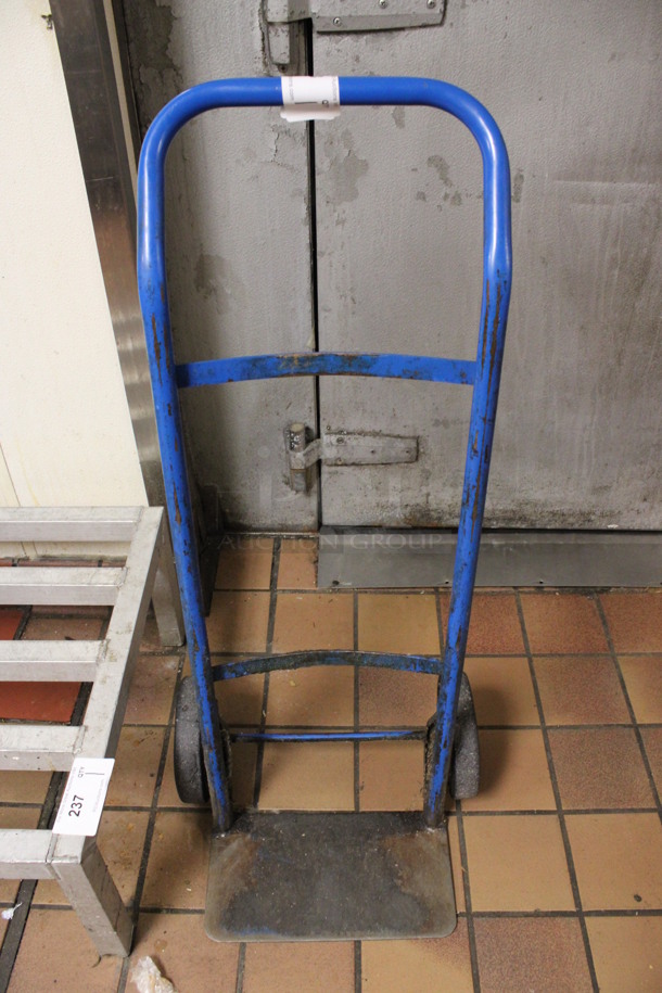 Blue Metal Furniture Dolly. 18x15x40. (kitchen)