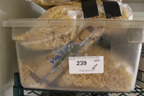 ALL ONE MONEY! Lot of Uncooked Pasta in Clear Bin! (kitchen) - Image 3 of 3