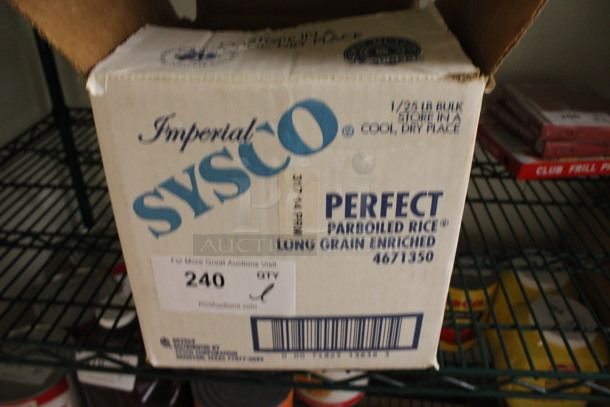 Box of Sysco Perfect Parboiled Rice. (kitchen) - Image 2 of 3
