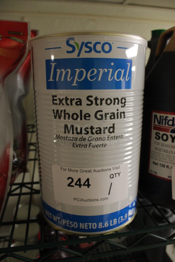 Sysco Imperial Extra Strong Whole Grain Mustard Can. 6x6x9.5. (kitchen) - Image 1 of 3
