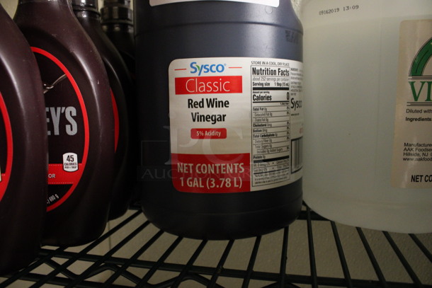 2 Jugs; Red Wine Vinegar and Vinegar. 6x6x12. 2 Times Your Bid! (kitchen) - Image 2 of 3