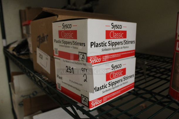 2 Boxes of Sysco Classic Plastic Sippers Stirrers. 2 Times Your Bid! (kitchen) - Image 2 of 3