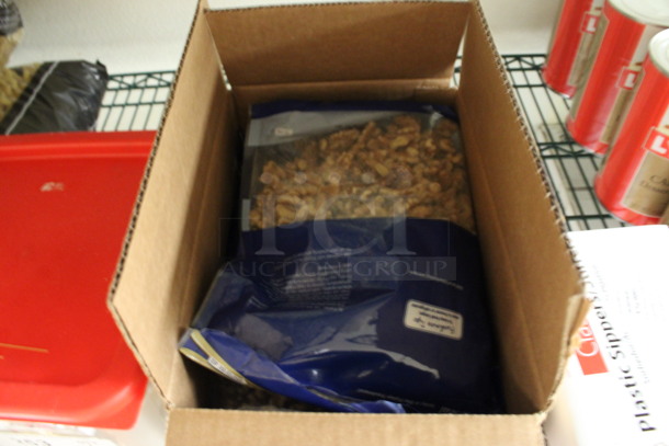 Box of Fisher Walnuts. (kitchen)