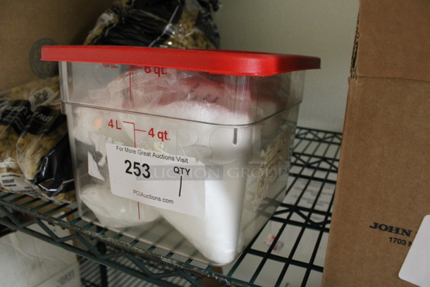 Clear Poly Bin of Salt? 9x9x7. (kitchen) - Image 2 of 3