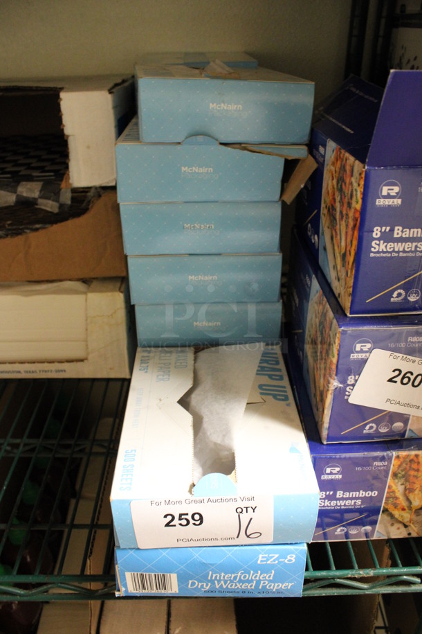 16 Boxes of Interfolded Wax Paper. 16 Times Your Bid! (kitchen)