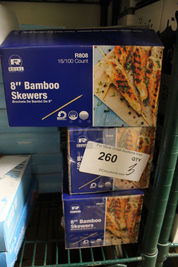 3 Boxes of Bamboo Skewers. 3 Times Your Bid! (kitchen)