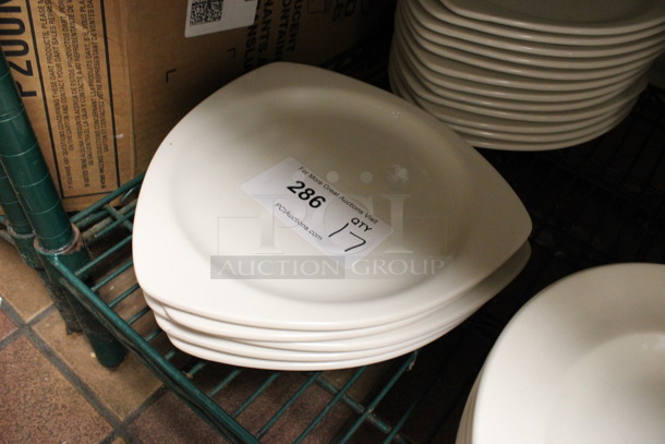 17 White Ceramic Plates. 10x10x1. 17 Times Your Bid! (kitchen) - Image 2 of 3