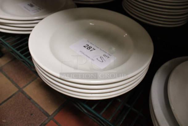 5 White Ceramic Plates. 10.5x10.5x2. 5 Times Your Bid! (kitchen) - Image 2 of 3