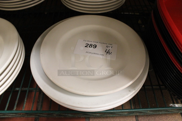 4 Various White Ceramic Plates. Includes 11x11x1. 4 Times Your Bid! (kitchen) - Image 1 of 2