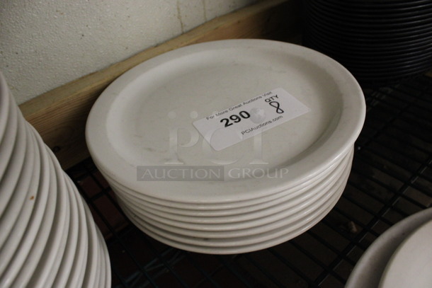 8 White Ceramic Plates. 10.5x10.5x1. 8 Times Your Bid! (kitchen) - Image 2 of 3