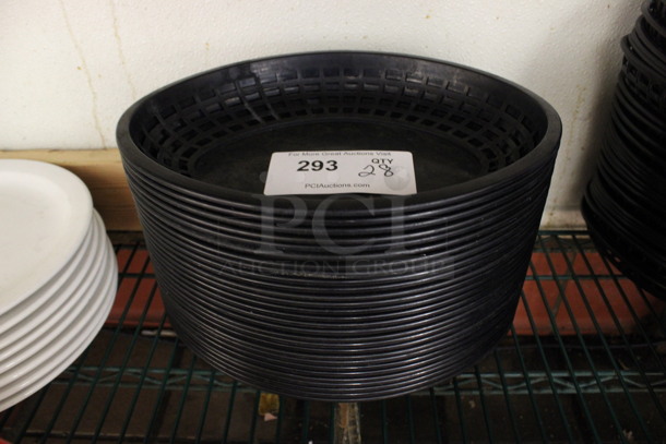 28 Plastic Black Food Baskets. 12x9x2. 28 Times Your Bid! (kitchen) - Image 1 of 2