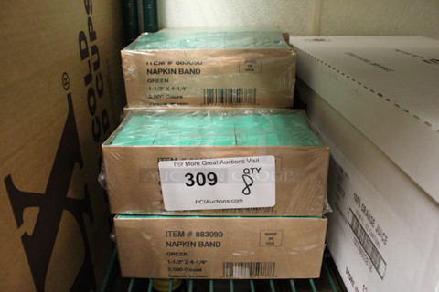 8 Packages of Napkin Bands. 8 Times Your Bid! (kitchen)