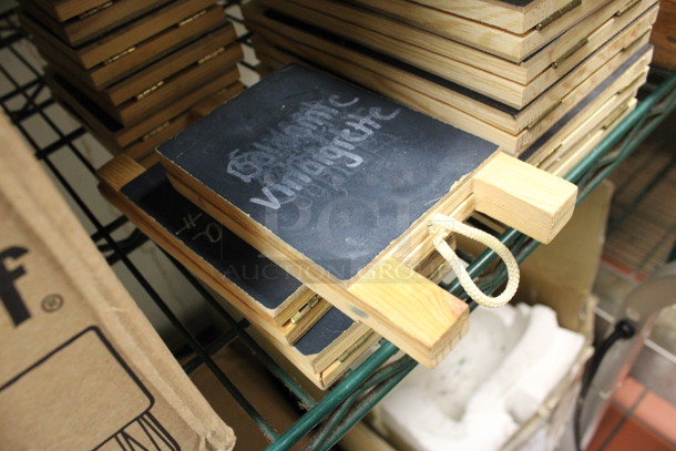 9 Wooden Countertop Blackboard Style Table Signs. 3.5x1x6.5. 9 Times Your Bid! (kitchen) - Image 2 of 3