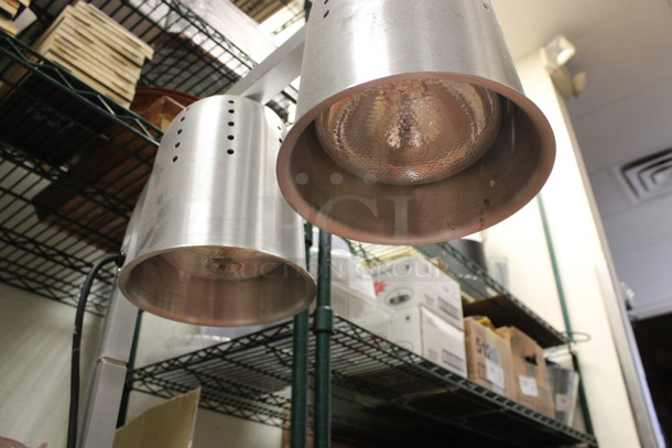 BRAND NEW IN BOX! Metal Commercial Countertop 2 Head Warming Lamp. 115 Volts, 1 Phase. 14.5x19x30. (kitchen) - Image 3 of 5