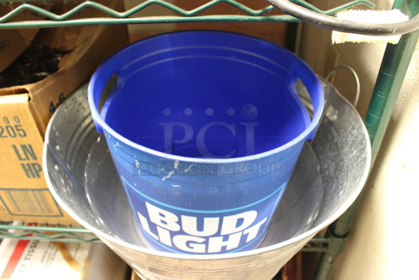 ALL ONE MONEY! Lot of Metal Bucket and Blue Bucket! Includes 15x15x8. (kitchen) - Image 3 of 3