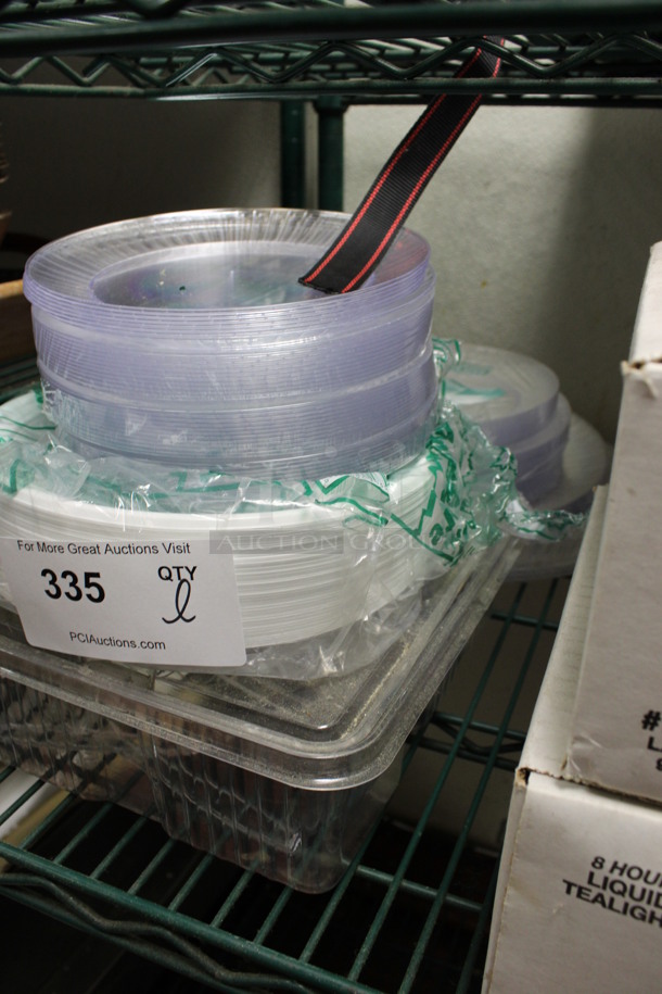 ALL ONE MONEY! Lot of Various Disposable Plates and Bin! (kitchen) - Image 2 of 3