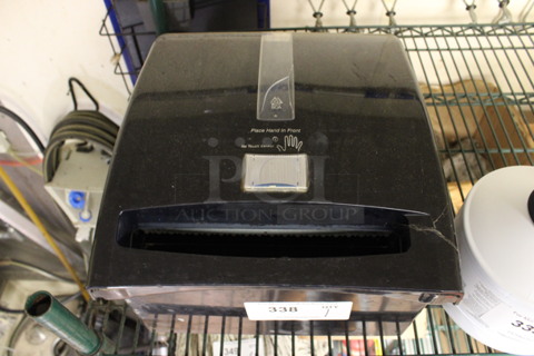 Black Poly Wall Mount Paper Towel Dispenser. 12x8x14. (kitchen)