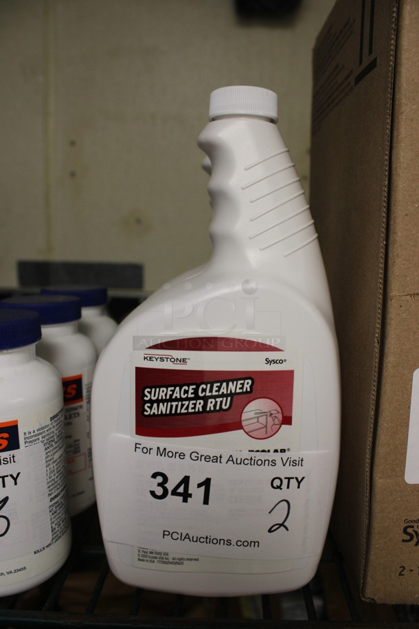 2 Bottles of Keystone Surface Cleaner Sanitizer. 4.5x3x9. 2 Times Your Bid! (kitchen) - Image 1 of 3