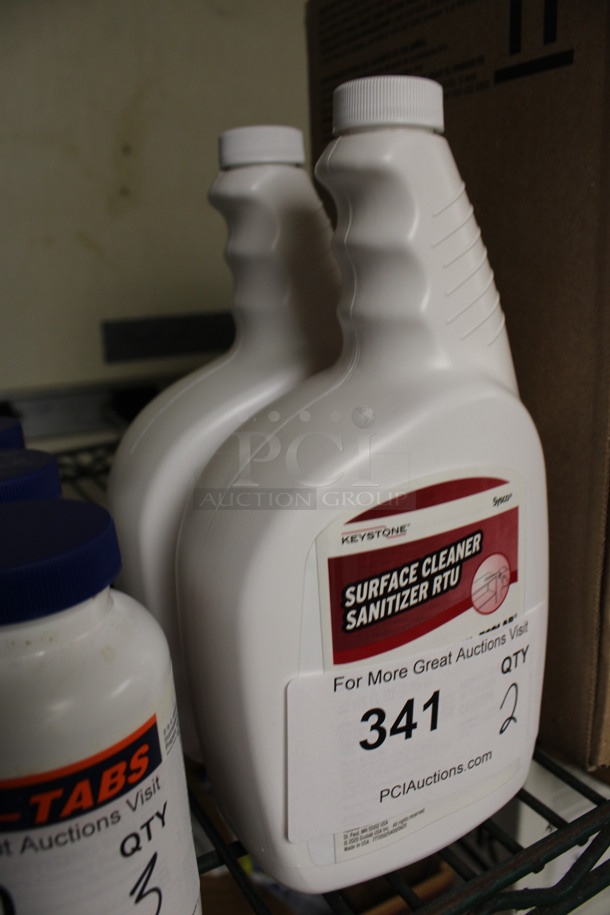 2 Bottles of Keystone Surface Cleaner Sanitizer. 4.5x3x9. 2 Times Your Bid! (kitchen) - Image 2 of 3