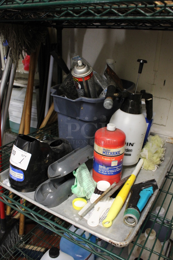 ALL ONE MONEY! Lot of Various Items Including Duster and Propane Fuel on Metal Pan! (kitchen) - Image 2 of 5